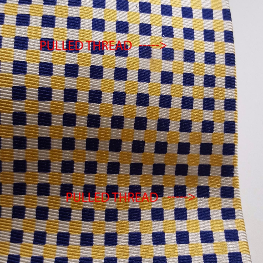 Polo Ralph Lauren Mens Silk Geometric Tie Yellow - Picture 7 of 7